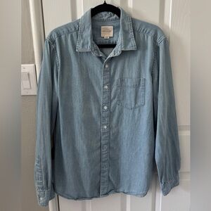American Eagle Light Denim Button-Up